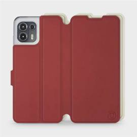 Phone Case Motorola Edge 20 Lite - Design Dark Red with Platinum
