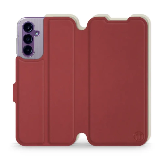 Phone Case Samsung Galaxy A14 5G - Design Dark Red with Platinum