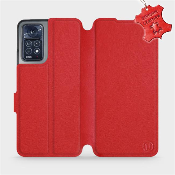 Phone Case Xiaomi Redmi Note 11 Pro 5G - Design Red Leather