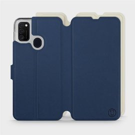 Phone Case Samsung Galaxy M21 - Design Navy with Platinum