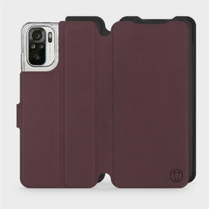 Phone Case Xiaomi Redmi Note 10s - Design Burgundy with Black