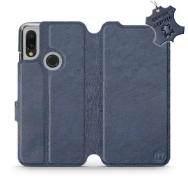 Phone Case Xiaomi Redmi 7 - Design Blue Leather