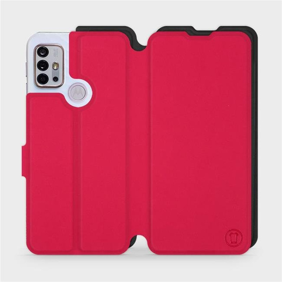 Etui Soft Touch do Motorola Moto G10 - wzór Żywa czerwień z czernią
