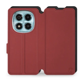 Phone Case Xiaomi Redmi Note 14 Pro 4G - Design Dark Red with Black