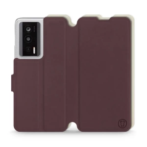 Phone Case Xiaomi POCO F5 Pro - Design Burgundy with Platinum