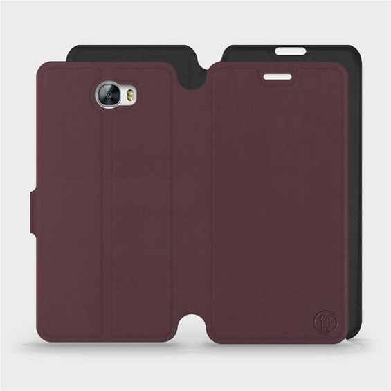 Phone Case Huawei Y6 II Compact - Design Burgundy with Black