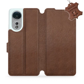 Hülle für OPPO A58 - Farbe Brown Leather