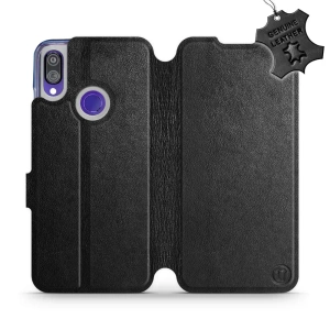 Phone Case Xiaomi Redmi Note 7 - Design Black Leather