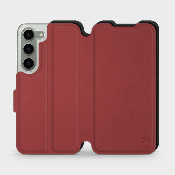 Etui Soft Touch do Samsung Galaxy S23 - wzór Zachodząca czerwień z czernią