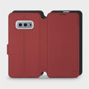 Etui Soft Touch do Samsung Galaxy S10e - wzór Zachodząca czerwień z czernią