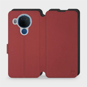 Phone Case Nokia 5.4 - Design Dark Red with Black