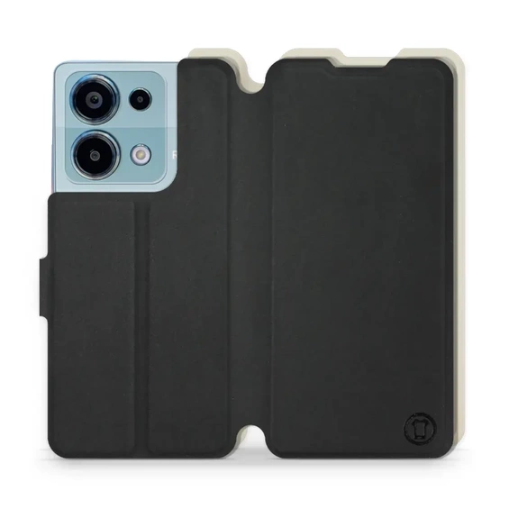 Etui Soft Touch do Xiaomi Redmi Note 13 Pro 4G - wzór Satynowa czerń z platyną