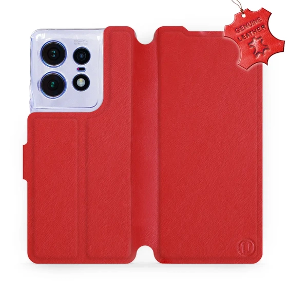 Phone Case Motorola Edge 50 Pro - Design Red Leather