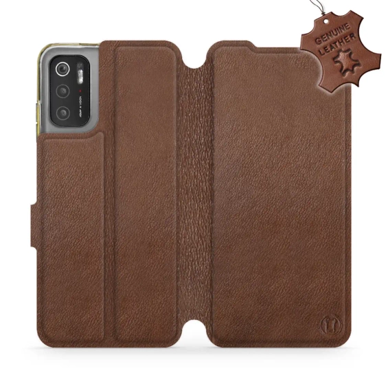 Phone Case Xiaomi Poco M3 Pro 5G - Design Brown Leather