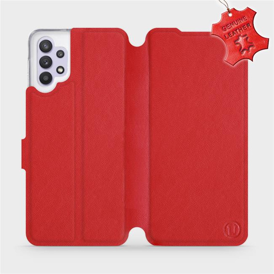Phone Case Samsung Galaxy M32 5G - Design Red Leather