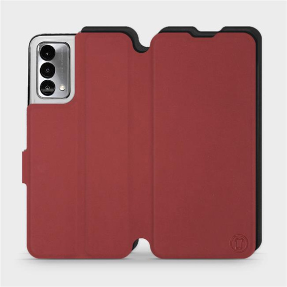 Hülle für Realme GT Master Edition - Farbe Dunkelrot mit Schwarz