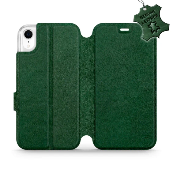 Phone Case Apple iPhone XR - Design Green Leather