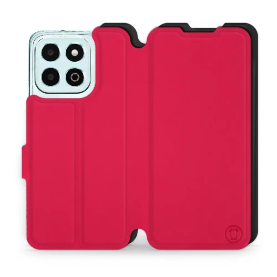 Etui Soft Touch do Huawei Honor X6b - wzór Żywa czerwień z czernią