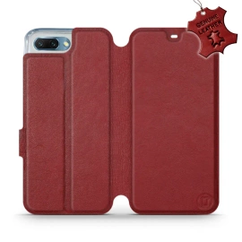 Phone Case Huawei Honor 10 - Design Dark Red Leather