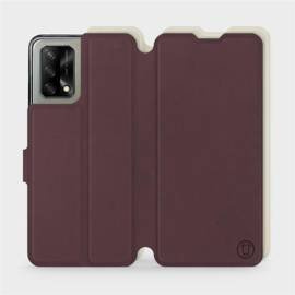 Phone Case OPPO A74 - Design Burgundy with Platinum