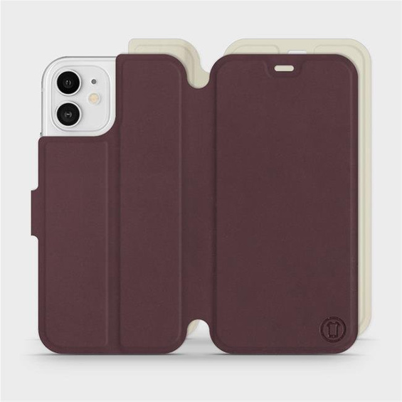 Phone Case Apple iPhone 12 - Design Burgundy with Platinum