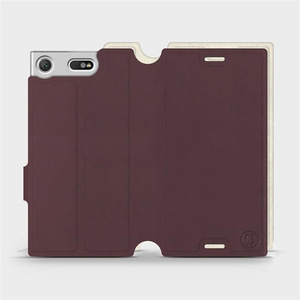 Hülle für Sony Xperia XZ1 Compact - Farbe Burgund mit Platin