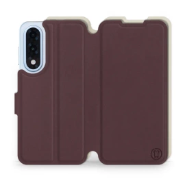 Hülle für OnePlus Nord 5 - Farbe Burgund mit Platin