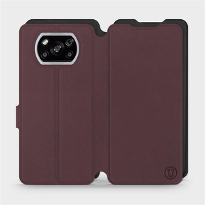 Phone Case Xiaomi POCO X3 NFC - Design Burgundy with Black