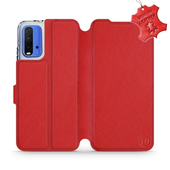 Phone Case Xiaomi Redmi 9T - Design Red Leather