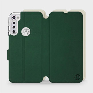 Phone Case Motorola One Fusion Plus - Design Green with Platinum