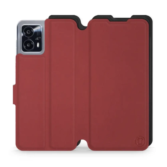 Phone Case Motorola Moto G13 - Design Dark Red with Black