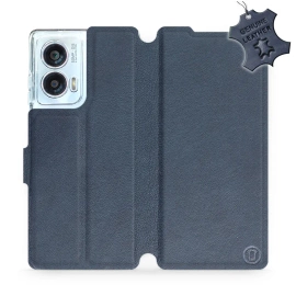 Phone Case Motorola Edge 50 Fusion - Design Blue Leather