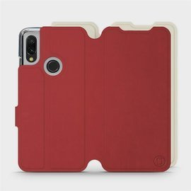 Phone Case Xiaomi Redmi 7 - Design Dark Red with Platinum