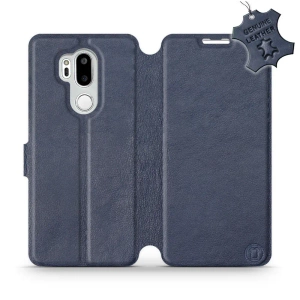 Phone Case LG G7 ThinQ - Design Blue Leather