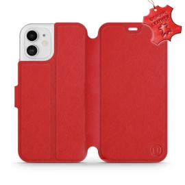 Phone Case Apple iPhone 12 - Design Red Leather
