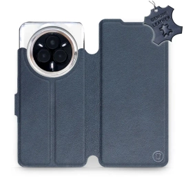 Etui ze skóry naturalnej do Realme 14 Pro 5G - wzór Blue Leather