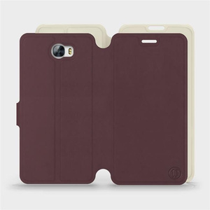 Phone Case Huawei Y6 II Compact - Design Burgundy with Platinum
