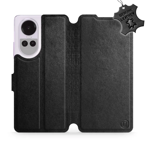 Phone Case OPPO Reno 10 Pro 5G - Design Black Leather