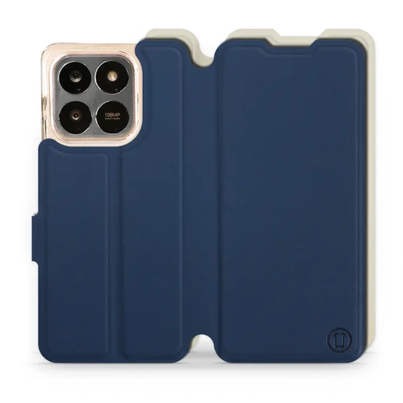 Etui Soft Touch do Huawei Honor X7d - wzór Głęboki granat z platyną