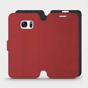 Phone Case Samsung Galaxy S7 - Design Dark Red with Black