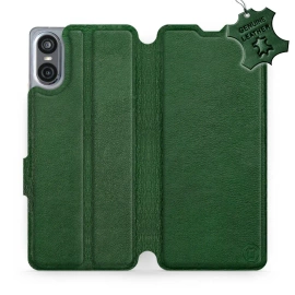 Phone Case Sony Xperia 10 VI - Design Green Leather