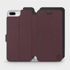 Phone Case Apple iPhone 8 Plus - Design Burgundy with Black