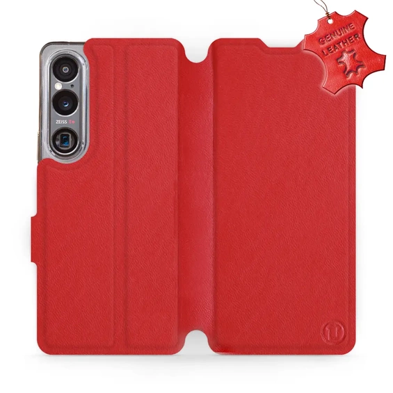 Phone Case Sony Xperia 1 VI - Design Red Leather