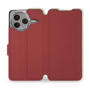 Phone Case Xiaomi POCO F7 Pro 5G - Design Dark Red with Platinum