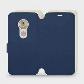Phone Case Motorola Moto G7 Play - Design Navy with Platinum
