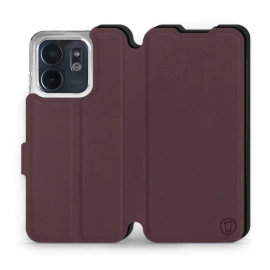 Hülle für Infinix Smart 9 - Farbe Burgund mit Schwarz