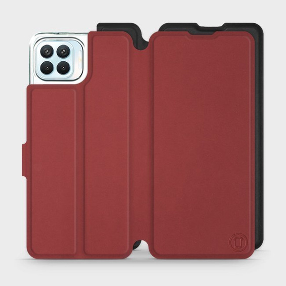 Etui Soft Touch do OPPO Reno 4 Lite - wzór Zachodząca czerwień z czernią