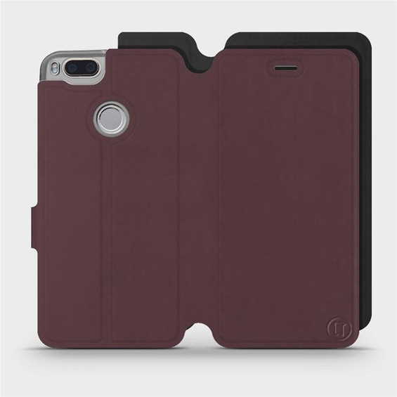 Phone Case Xiaomi Mi A1 - Design Burgundy with Black