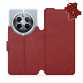 Phone Case Realme 12 Pro 5G - Design Dark Red Leather
