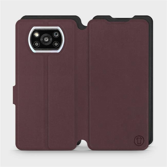 Hülle für Xiaomi POCO X3 Pro - Farbe Burgund mit Schwarz